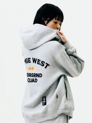 Club字母連帽拉鍊外套